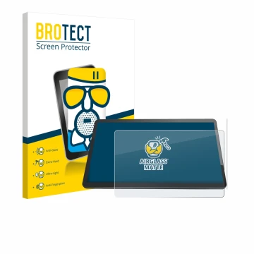 Parte frontal de un envase de producto con el logotipo de la marca BROTECT. Al lado se muestra el dispositivo Elo TouchSystems