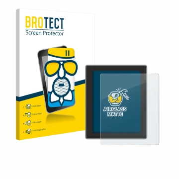 Parte frontal de un envase de producto con el logotipo de la marca BROTECT. Al lado se muestra el dispositivo Peterson Strobos