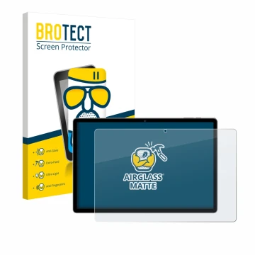 Parte frontal de un envase de producto con el logotipo de la marca BROTECT. Al lado se muestra el dispositivo RUSHAR A140 14