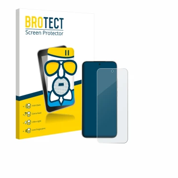 Parte frontal de un envase de producto con el logotipo de la marca BROTECT. Al lado se muestra el dispositivo Xiaomi 15T con s