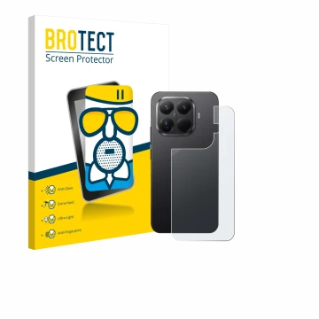 Parte frontal de un envase de producto con el logotipo de la marca BROTECT. Al lado se muestra el dispositivo Xiaomi 15T Pro (