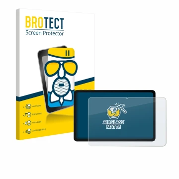 Parte frontal de un envase de producto con el logotipo de la marca BROTECT. Al lado se muestra el dispositivo Doogee U12 con s