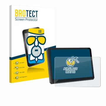 Parte frontal de un envase de producto con el logotipo de la marca BROTECT. Al lado se muestra el dispositivo Carpuride W502BS