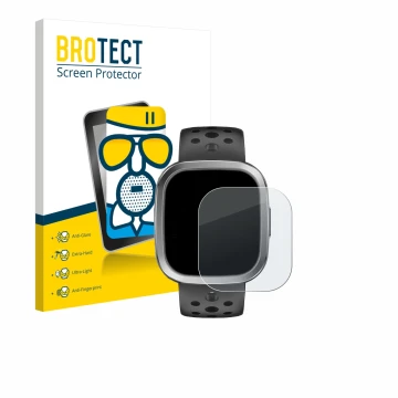 Parte frontal de un envase de producto con el logotipo de la marca BROTECT. Al lado se muestra el dispositivo YYKY Smartwatch 