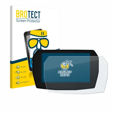 Parte frontal de un envase de producto con el logotipo de la marca BROTECT. Al lado se muestra el dispositivo Ducati Multistra