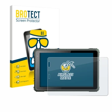 Parte frontal de un envase de producto con el logotipo de la marca BROTECT. Al lado se muestra el dispositivo Geshem MTK6877 c