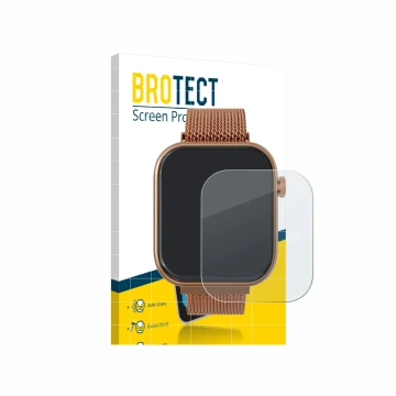 Parte frontal de un envase de producto con el logotipo de la marca BROTECT. Al lado se muestra el dispositivo Techmade M-GLAM0