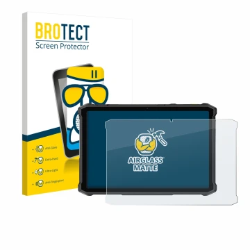 Parte frontal de un envase de producto con el logotipo de la marca BROTECT. Al lado se muestra el dispositivo Ulefone Armor Pa