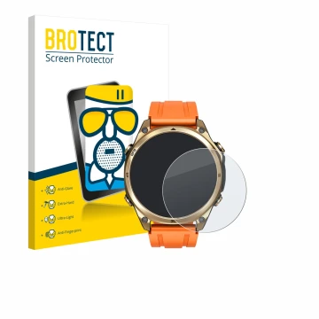 Parte frontal de un envase de producto con el logotipo de la marca BROTECT. Al lado se muestra el dispositivo Doogee Anywise W