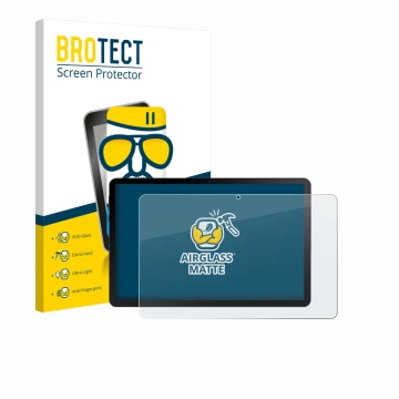 Parte frontal de un envase de producto con el logotipo de la marca BROTECT. Al lado se muestra el dispositivo Ainmel G9 11.5