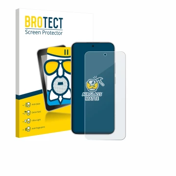 Parte frontal de un envase de producto con el logotipo de la marca BROTECT. Al lado se muestra el dispositivo Xiaomi Redmi Not