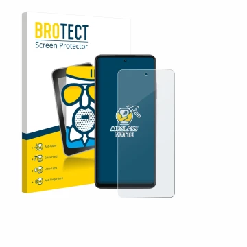 Parte frontal de un envase de producto con el logotipo de la marca BROTECT. Al lado se muestra el dispositivo Oppo K13x con su