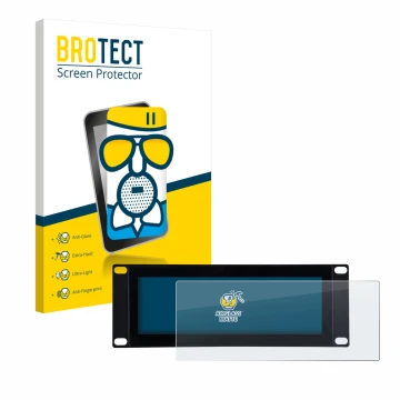 Parte frontal de un envase de producto con el logotipo de la marca BROTECT. Al lado se muestra el dispositivo GeeekPi DP-0059 