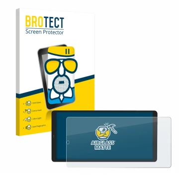Parte frontal de un envase de producto con el logotipo de la marca BROTECT. Al lado se muestra el dispositivo Shelly Wall Disp