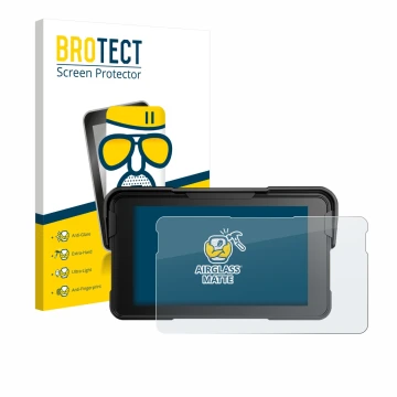Parte frontal de un envase de producto con el logotipo de la marca BROTECT. Al lado se muestra el dispositivo NFOIEIS Base 5
