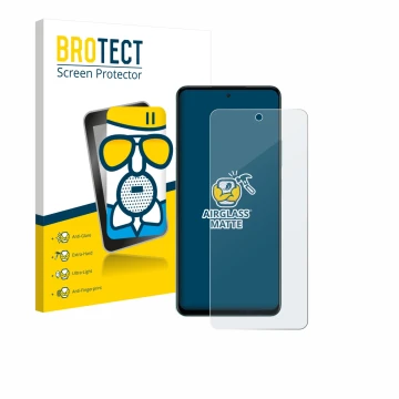 Parte frontal de un envase de producto con el logotipo de la marca BROTECT. Al lado se muestra el dispositivo Oppo A5 4G con s