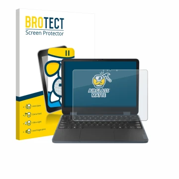 Parte frontal de un envase de producto con el logotipo de la marca BROTECT. Al lado se muestra el dispositivo Lenovo 500w 2-in