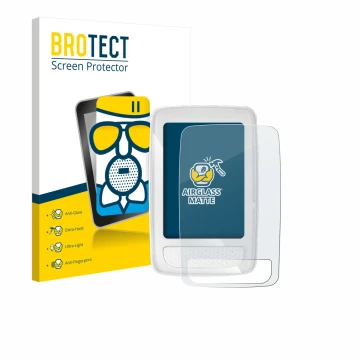 Parte frontal de un envase de producto con el logotipo de la marca BROTECT. Al lado se muestra el dispositivo Giant Axact 14W 