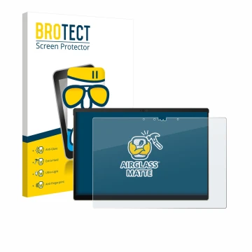 Parte frontal de un envase de producto con el logotipo de la marca BROTECT. Al lado se muestra el dispositivo ASUS ROG Flow Z1