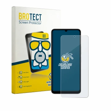 Parte frontal de un envase de producto con el logotipo de la marca BROTECT. Al lado se muestra el dispositivo Vivo Y11 2026 co