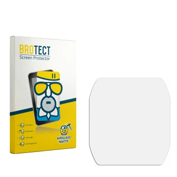 Parte frontal de un envase de producto con el logotipo de la marca BROTECT. Al lado está el protector de pantalla correspondie