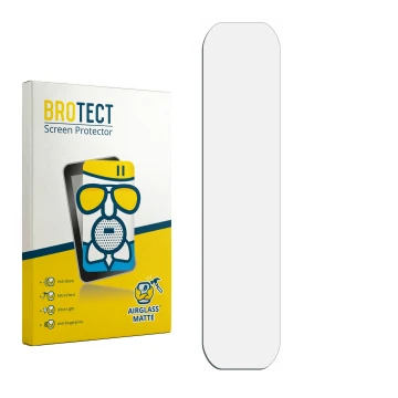Parte frontal de un envase de producto con el logotipo de la marca BROTECT. Al lado está el protector de pantalla correspondie