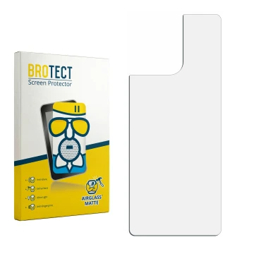 Parte frontal de un envase de producto con el logotipo de la marca BROTECT. Al lado está el protector de pantalla correspondie