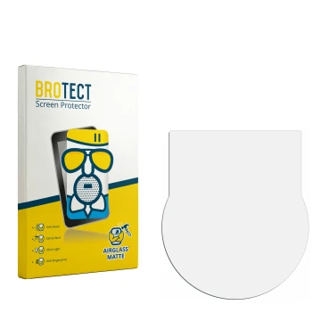 Parte frontal de un envase de producto con el logotipo de la marca BROTECT. Al lado está el protector de pantalla correspondie