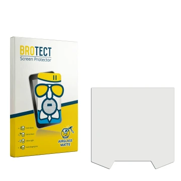 Parte frontal de un envase de producto con el logotipo de la marca BROTECT. Al lado está el protector de pantalla correspondie