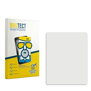 Parte frontal de un envase de producto con el logotipo de la marca BROTECT. Al lado está el protector de pantalla correspondie