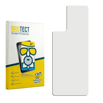 Parte frontal de un envase de producto con el logotipo de la marca BROTECT. Al lado está el protector de pantalla correspondie