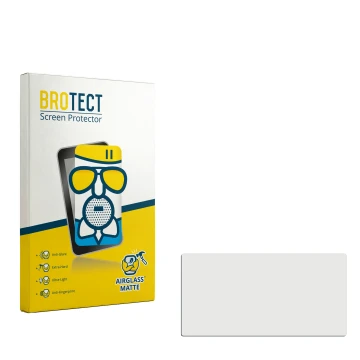 Parte frontal de un envase de producto con el logotipo de la marca BROTECT. Al lado está el protector de pantalla correspondie
