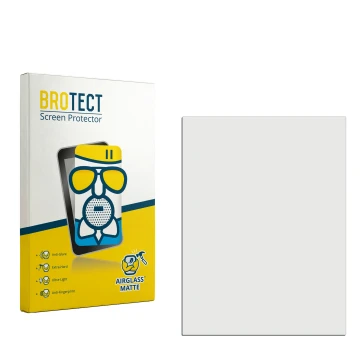 Parte frontal de un envase de producto con el logotipo de la marca BROTECT. Al lado está el protector de pantalla correspondie
