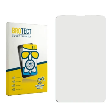 Parte frontal de un envase de producto con el logotipo de la marca BROTECT. Al lado está el protector de pantalla correspondie