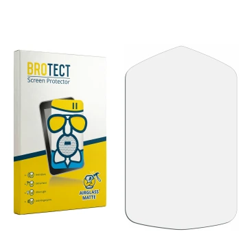 Parte frontal de un envase de producto con el logotipo de la marca BROTECT. Al lado está el protector de pantalla correspondie