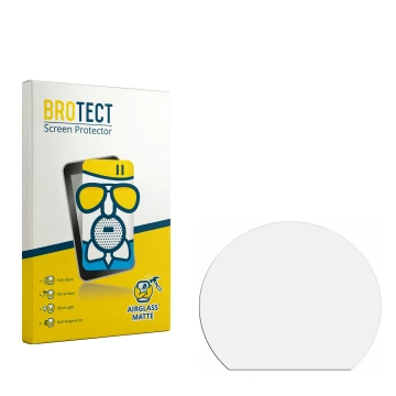 Parte frontal de un envase de producto con el logotipo de la marca BROTECT. Al lado está el protector de pantalla correspondie