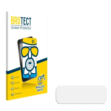Parte frontal de un envase de producto con el logotipo de la marca BROTECT. Al lado está el protector de pantalla correspondie