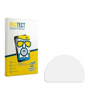 Parte frontal de un envase de producto con el logotipo de la marca BROTECT. Al lado está el protector de pantalla correspondie