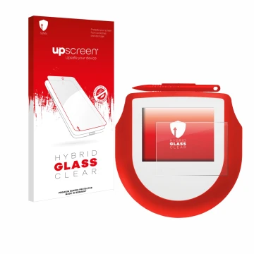 Parte frontal de un envase de producto con el logotipo de la marca upscreen. Al lado se muestra el dispositivo Signotec Signat