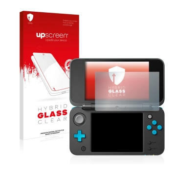 Parte frontal de un envase de producto con el logotipo de la marca upscreen. Al lado se muestra el dispositivo Nikon Coolpix W