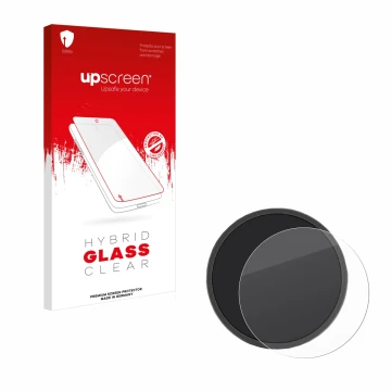 Parte frontal de un envase de producto con el logotipo de la marca upscreen. Al lado se muestra el dispositivo Beeline Moto co