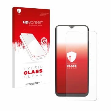 Parte frontal de un envase de producto con el logotipo de la marca upscreen. Al lado se muestra el dispositivo 4G Systems Reph