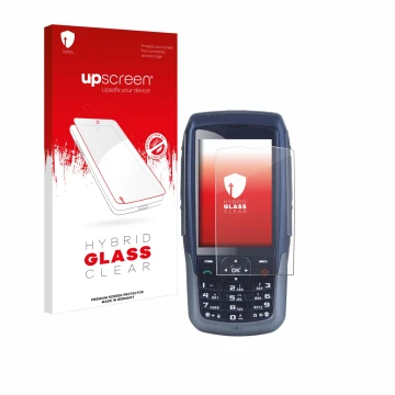 Parte frontal de un envase de producto con el logotipo de la marca upscreen. Al lado se muestra el dispositivo Malux SED GPH-6