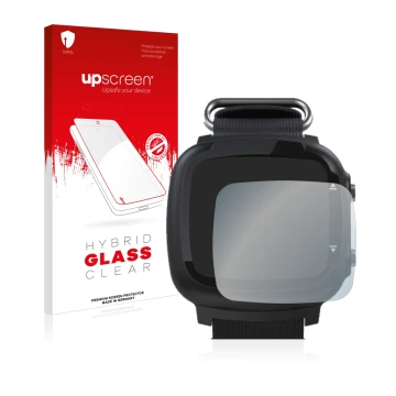Parte frontal de un envase de producto con el logotipo de la marca upscreen. Al lado se muestra el dispositivo Aqualung i330r 