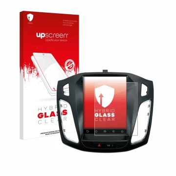 Parte frontal de un envase de producto con el logotipo de la marca upscreen. Al lado se muestra el dispositivo Isudar Ford/Foc