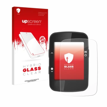 Parte frontal de un envase de producto con el logotipo de la marca upscreen. Al lado se muestra el dispositivo CooSpo BC26 con