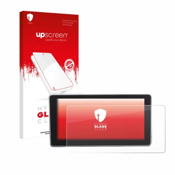 Parte frontal de un envase de producto con el logotipo de la marca upscreen. Al lado se muestra el dispositivo Audi A4 B9 2016