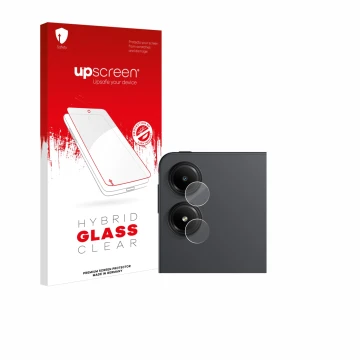 Parte frontal de un envase de producto con el logotipo de la marca upscreen. Al lado se muestra el dispositivo Xiaomi Redmi Pa