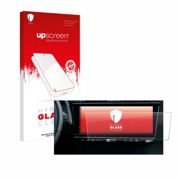 Parte frontal de un envase de producto con el logotipo de la marca upscreen. Al lado se muestra el dispositivo DS 7 Facelift (