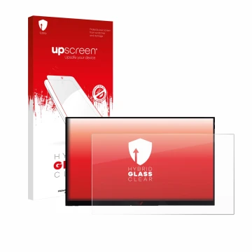 Parte frontal de un envase de producto con el logotipo de la marca upscreen. Al lado se muestra el dispositivo Verbatim PMT-15